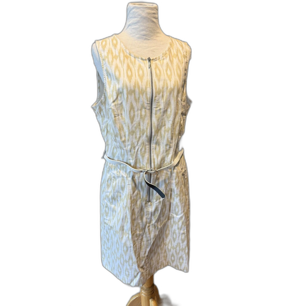 14 Sharagano Tan & Cream dress